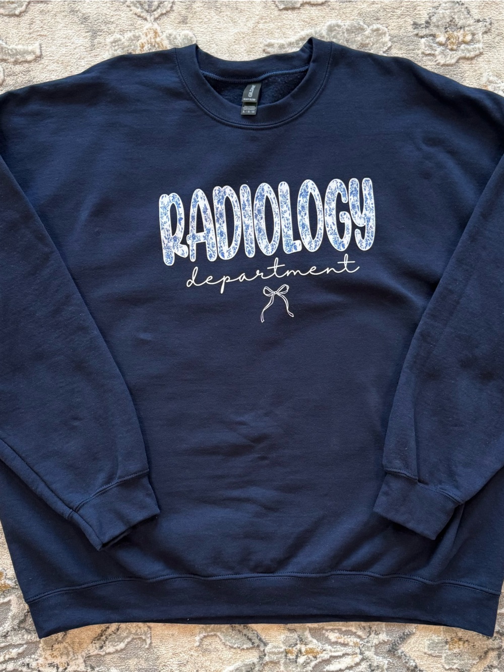 Gildan Navy Blue Radiology Department Crewneck Sweatshirt